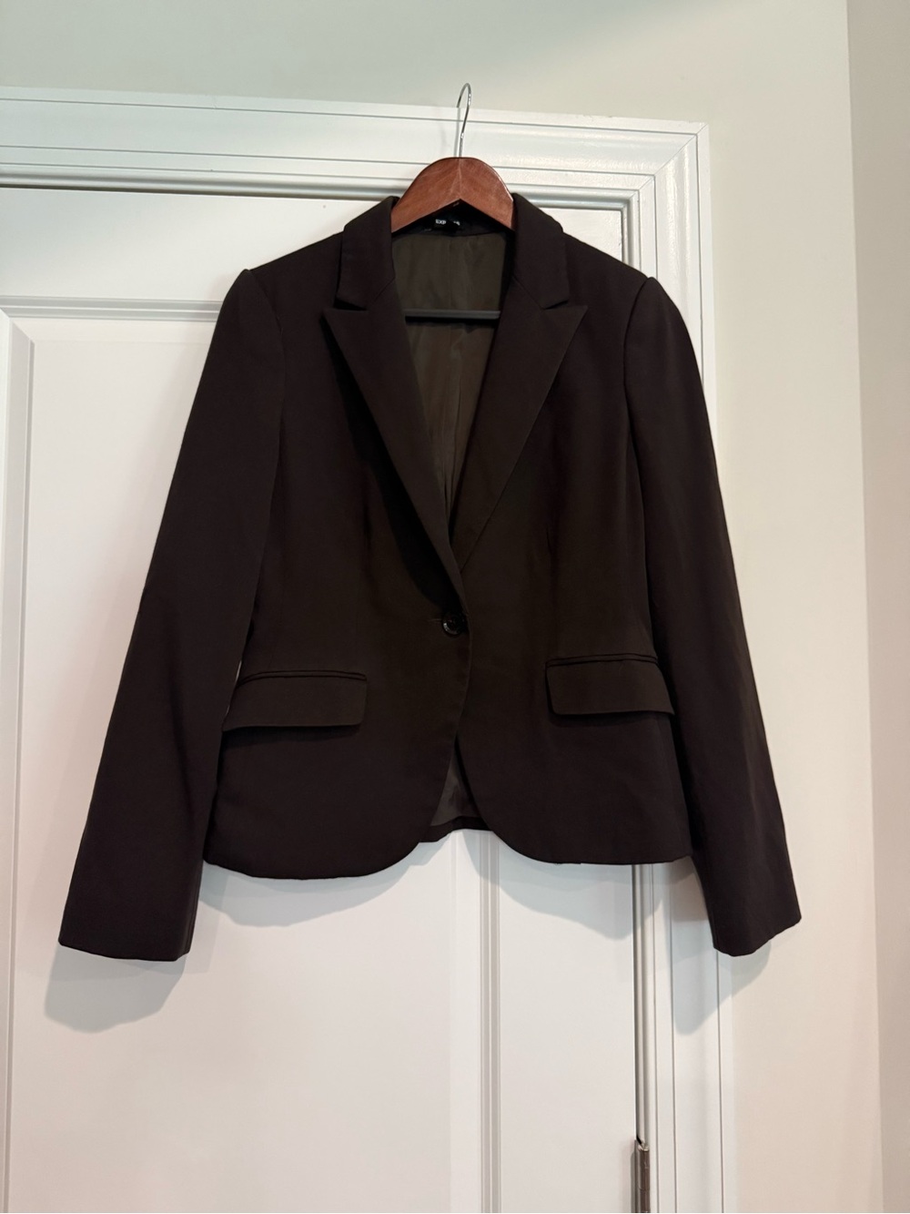 Express Chocolate Brown Single-Button Blazer